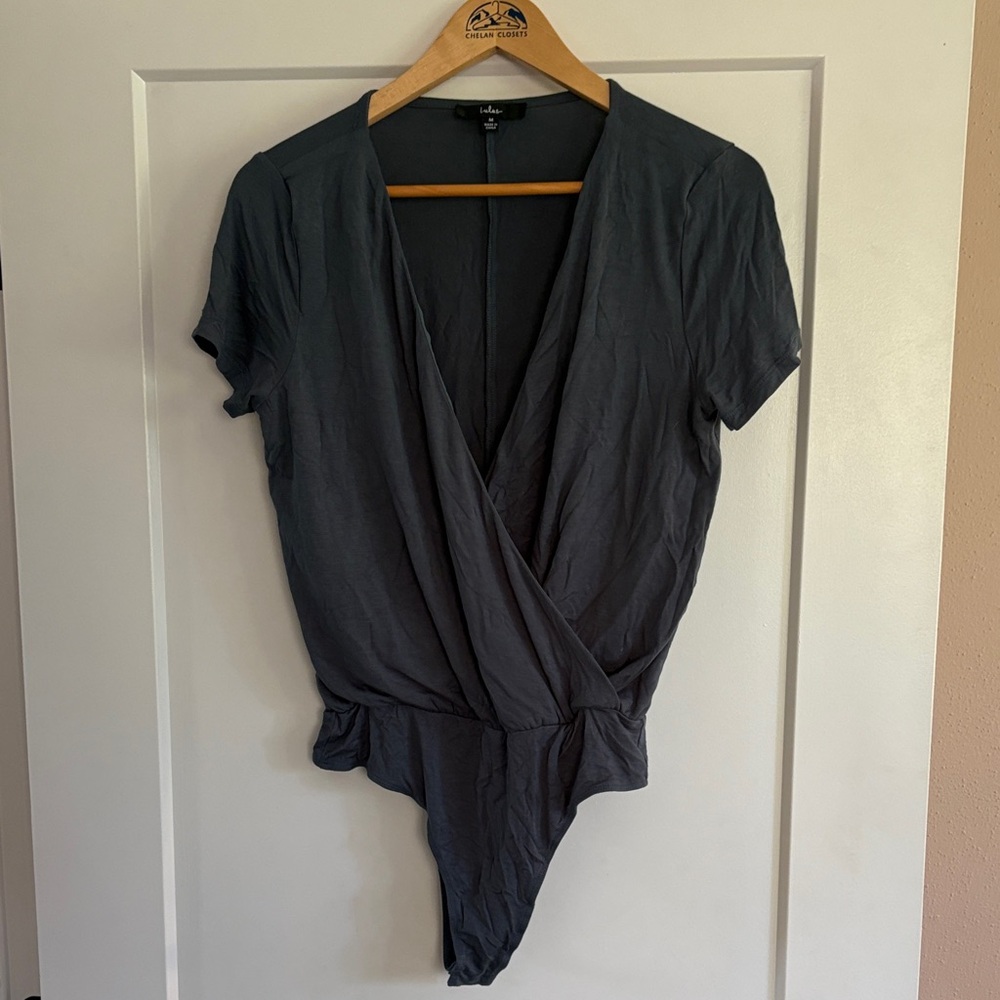 Lulu's Teal Wrap Bodysuit